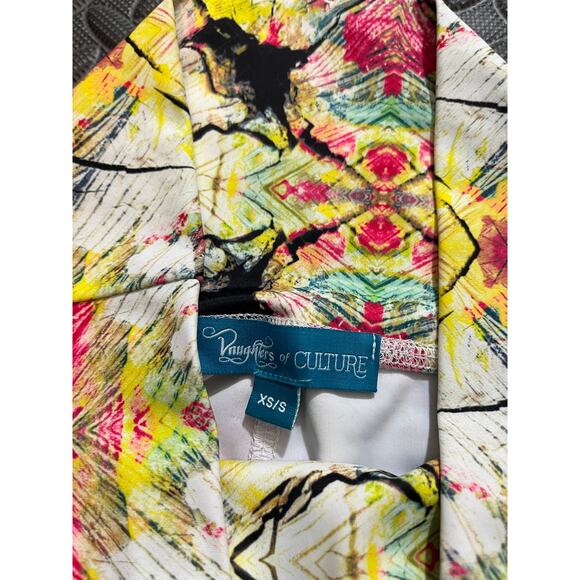 Daughters of Culture Geometric Abstract Multicolor Legging XS S yoga run - Picture 2 of 5